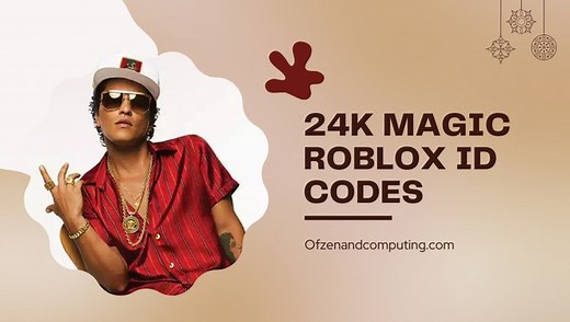 24K Magic Roblox ID Codes (2026) Bruno Mars Song / Music