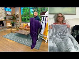 Berkshire Blanket (2) 60" x 70" Solid & Tipped Fluffie Throws on QVC