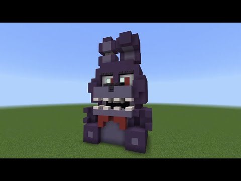 How to build FNAF1 Bonnie in Minecraft (with action feature)