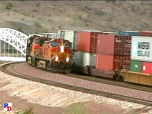 10K views · 587 reactions | Two BNSF intermodal trains meet at Topock, Arizona at the border with California. From the BKVP program "BNSF in the Arizona Desert" https://rfd.video/AZDesert More on our group! facebook.com/groups/getyourtrainon | Railfan Depot | Facebook