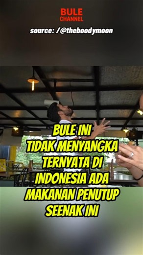 BULE INI TIDAK MENYANGKA TERNYATA DI INDONESIA ADA MAKANAN PENUTUP SEENAK INI #bule #reaksibule
