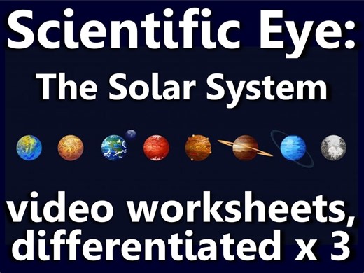 Scientific Eye: Solar System Video Questions, differentiated x3 | Teaching Resources