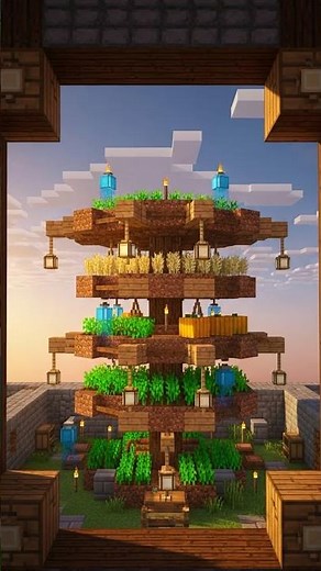 Building INSANE Floating Crop Carousel in Minecraft Roof-top Farm Designs 2025! (EPIC Tutorial) #Sho