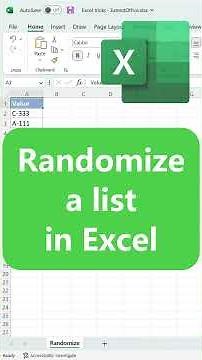 Randomize or shuffle a list in Excel
