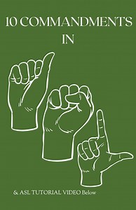 ASL 10 Commandments Flashcards: Army Green, Sign Language Learning (digital Download) - Etsy