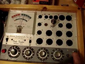 Accurate Instrument Model 257 Tube Tester Demonstration