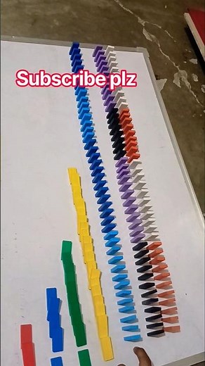 2 domino to 100 dominoes falling 🤠 #shorts #asmr #lego