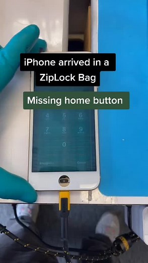 Missing home button. iPhone Self Repair #123phonedoctor#homebutton#crackedscreen#fyp#foryou#foryoupage#iphone#iphonerepair#battery#kids#parents#costco