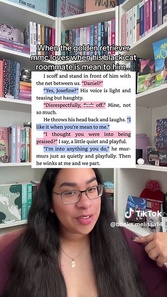 Danny took any type of interaction he could get from Josie 🙂‍↕️ @E. Salvador 📖 : Please Don’t Go by E. Salvador #booktok #baseballromance #collegeromance #foundfamily #roommatestolovers booktok bookrecs romance books sports romance baseball romance college romance found family black cat x golden retriever roommates to lovers strangers to lovers mental health rep