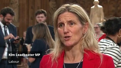 Kim Leadbeater reacts as assisted dying bill passes