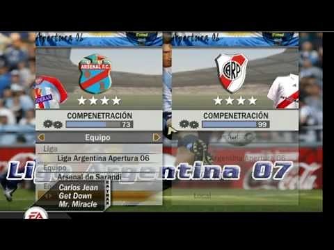 FIFA 07 Liga Argentina : Menu y Equipos!!!