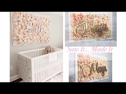 DIY Nursery Flower Wall Picture Tutorial | Saw it...Made it