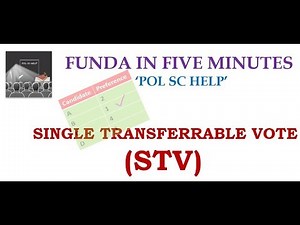 SINGLE TRANSFERABLE VOTING (STV) EXPLAINED
