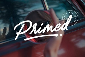 Primed Bold Brush Font, a Script Font by Sam Parrett