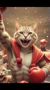 Cat Boxing champ 🏆 😎 💪 👏 #shorts #catboxer