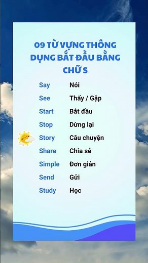 9 Từ vựng tiếng Anh bắt đầu bằng chữ S – Dễ nhớ – Dùng hằng ngày!