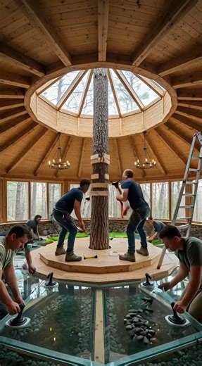 Amazing Raised Circular Wooden Bed Platform 😍 Luxury Round Bed Design