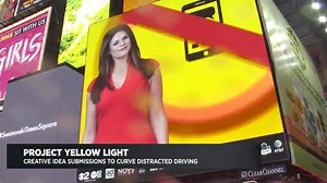 1.4K views · 67 reactions | Join me, and CBS New York, in supporting Project Yellow Light! And, if you're in Times Square, New York City - I'm reminding you not to text and drive from a Clear Channel Outdoor billboard. Say "Hi"! : ) | Alex Denis | Facebook