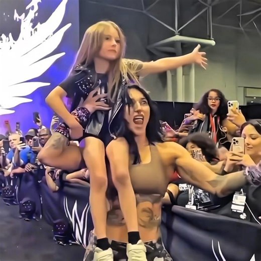 Rhea Ripley Fun With Cute Baby Fan Edit! 😍 #wwe #rhearipley #edit