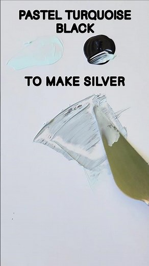 How to make silver acrylic paint colour #colourmixing #silverpaint