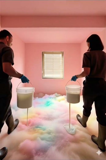 insane Cloud Puff Epoxy Bedroom Renovation – Before & After Glow Up! "epoxy cloud floor"