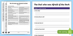 Differentiated Reading Comprehension Activity - The Owl Who Was Afraid Of The Dark