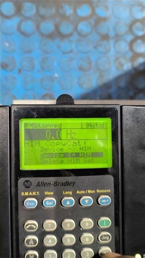 Allen Bradley Powerflex 700 HIM to device Parameter Copy Setting