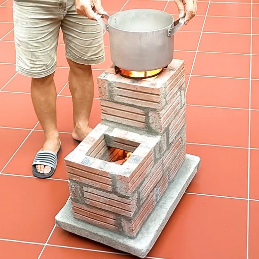 75K views · 843 reactions | How to build a rocket stove a portable wood stove using cement and bricks. | Sammie Head | Facebook