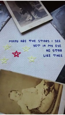 Victorian Embroidery Pattern PDF in My Eyes No Stars Like Thee, Love Poem, Backstitching - Etsy