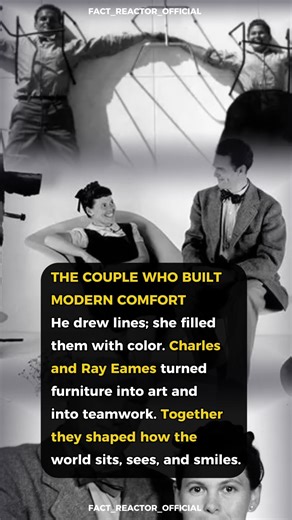 Charles and Ray Eames — Designers in Love #RayEames #Design #TheFactReactor #YouTubeShorts
