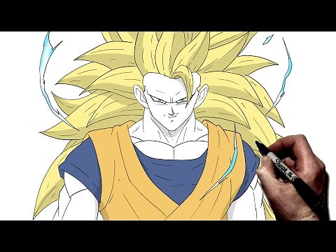 How To Draw Goku SSj3 | Step By Step | Daima