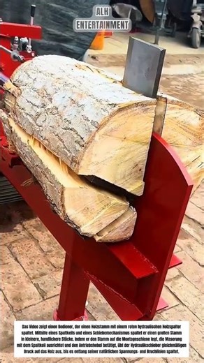 Holzspalten mit einem hydraulischen Holzspalter