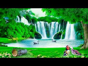 4K waterfall hd background effects || jungle background video
