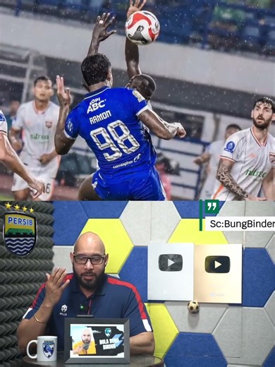 Goll spektakuler perdana Ramon Rodriguez! heading sambil jatuh di situasi tidak ideal.