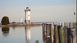 lighthouse on Lake Winnebago in Fond du Lac, Wisconsin
