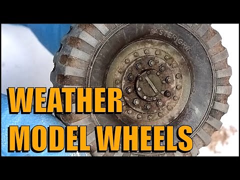 Weathering of model military truck wheels - a quick tutorial