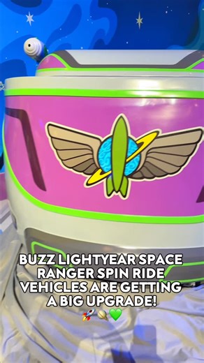 Disney Food Blog | Space Rangers, you’re gonna want to see this! 🚀 We have an inside look at the new Buzz Lightyear Space Ranger Spin ride vehicles and... | Instagram