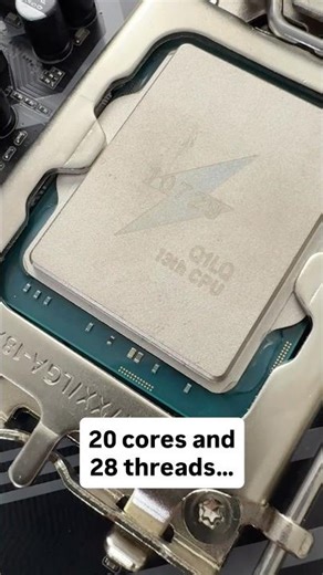 Lightning Intel CPU Build with 20 cores and 28 threads #cpu #intel #shorts