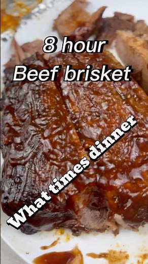 8 hour beef brisket without fancy camera. Just real. #cooking #recipe
