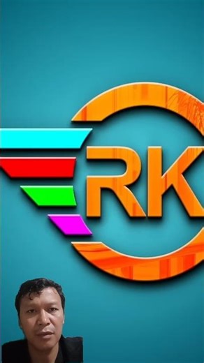 Tutorial Logo CorelDRAW 🔥 Desain Huruf RK Keren & Modern #shorts
