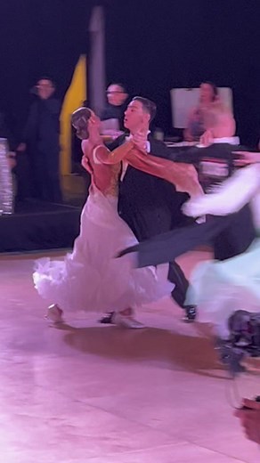 Energetic Quickstep Dance Performance at Platinum Competition