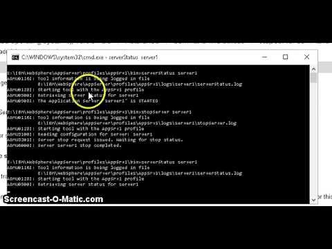Start and Stop Websphere Application Server 8 5 using command line