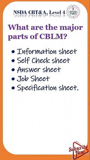 What are the major parts of CBLM?