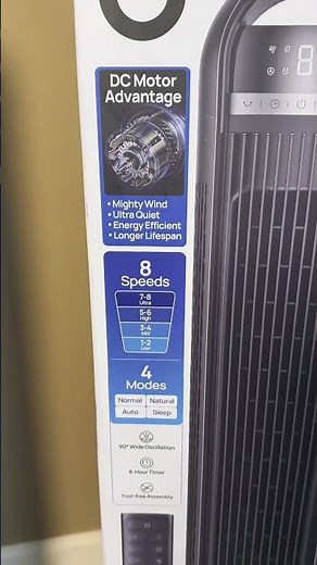 This Dreo tower fan is a great option if you don’t have air conditioning #dreofan #towerfan