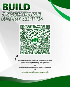 Ready to take your career to new heights? Look no further! Join our team and unlock your full potential with us. MORE Electric and Power Corporation is on the lookout for skilled and motivated individuals for the following positions: 📌Energy Sourcing and Trading Specialist 📌System Operations Engineer 📌Civil Engineer 📌Billing& Collection Associate 📌Substation Tender 📌Fleet & Facilities Supervisor At More Power, we believe in fostering growth, innovation, and excellence every step of the way