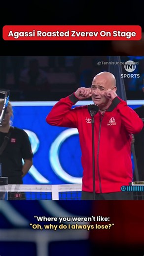 Agassi Roasted Zverev At The Ceremony 😂