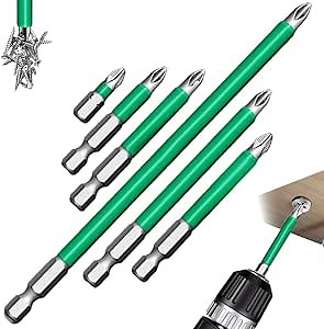 Strong Magnetic Durability Screwdriver Drill Bit Set, 2025 new Magnetic Drill Bit Set Anti-Shock Impact Driver Bit Set for Home DIY Professional Use (6, 25-150mm)