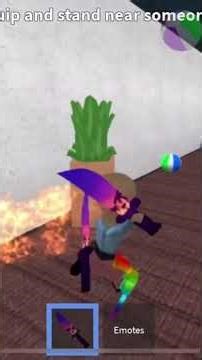 Murd round In a pro server (I kinda got juked so much times.)🌸#roblox #mm2