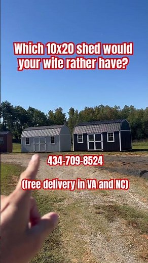 Which of these 10 x 20 storage sheds with your wife rather have? #summerstorage #movingdays #shed
