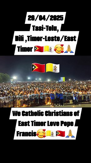 "Timor Leste/East Timor 🇹🇱🇹🇱🇹🇱 may be a small country in the eyes of the world🌍, but when it comes to the Catholic faith✝️, don't even think about Timor Leste." The Second Vatican in Timor-Leste/East Timor 🇹🇱🇻🇦🥰🫂🙏 Vatican News #purecatholic #East_Timor #VatikanRoma #PopeFrancis | Laifitu Jocor Merak